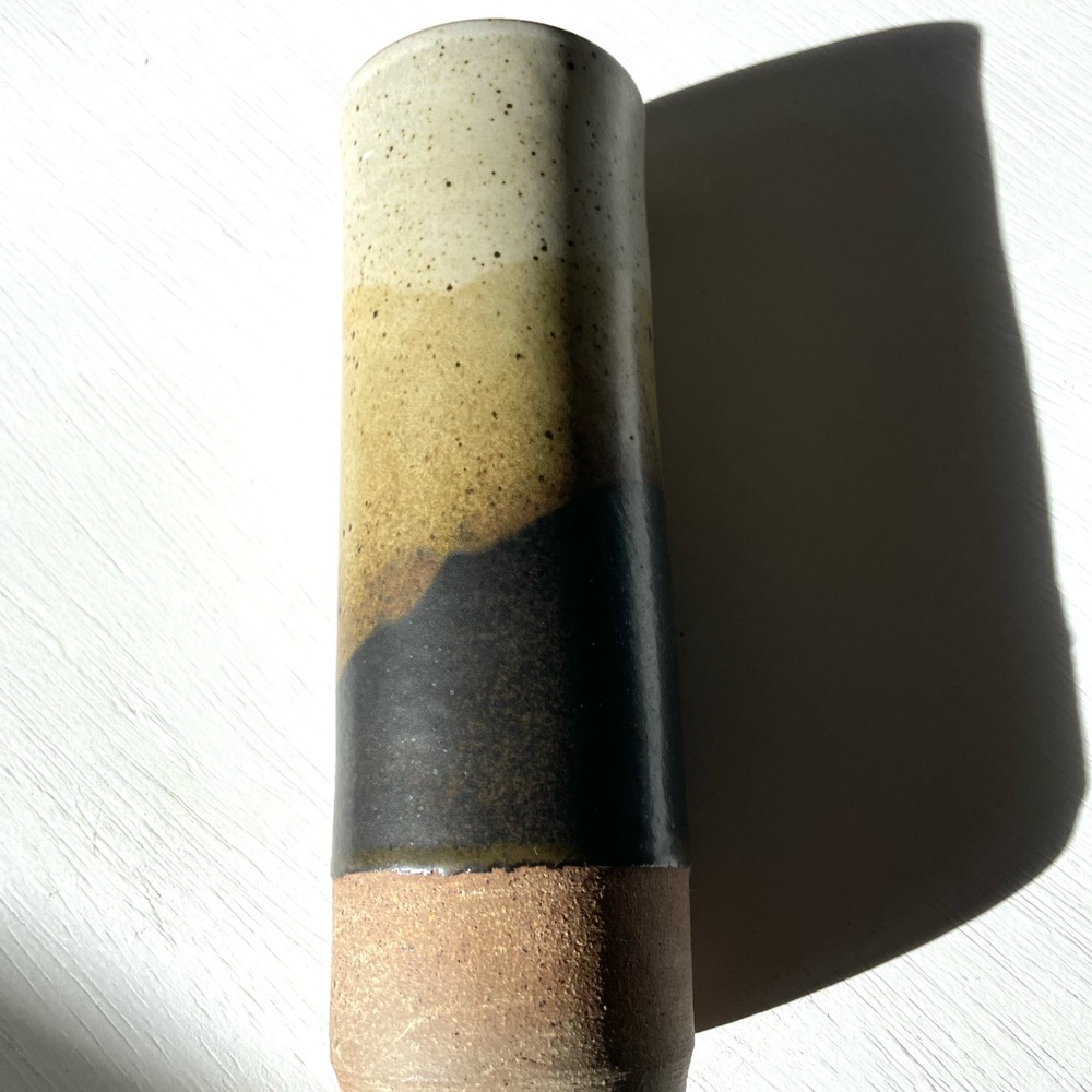 Vintage Signed Studio Pottery Vase – Hand Thrown Stoneware